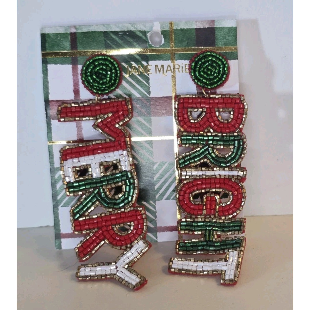 Merry And Bright Bead Statement Earrings 20$